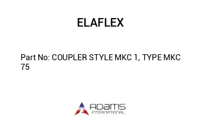 COUPLER STYLE MKC 1, TYPE MKC 75